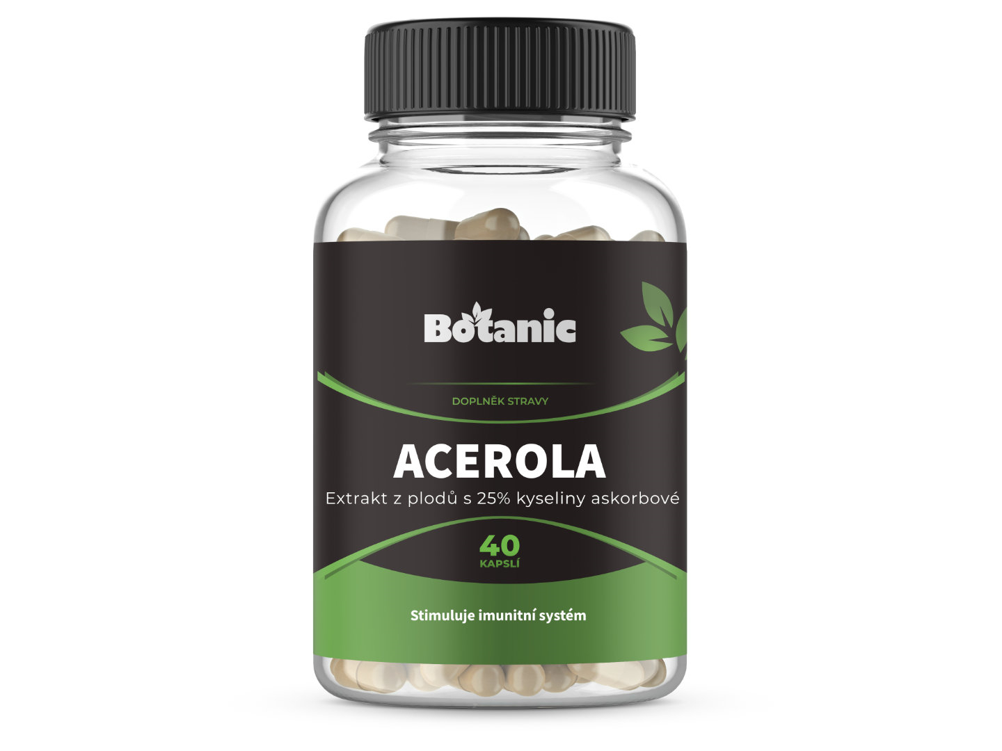 Botanic Acerola - Extrakt z plodů s 25% kyseliny askorbové v kapslích 40kap.