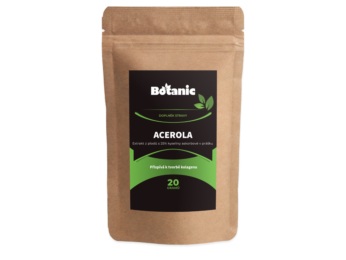 Botanic Acerola - Extrakt z plodů s 25% kyseliny askorbové v prášku 20g