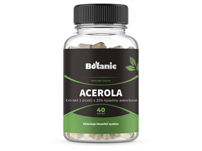Acerola - Extrakt z plodů s 25% kyseliny askorbové v kapslích